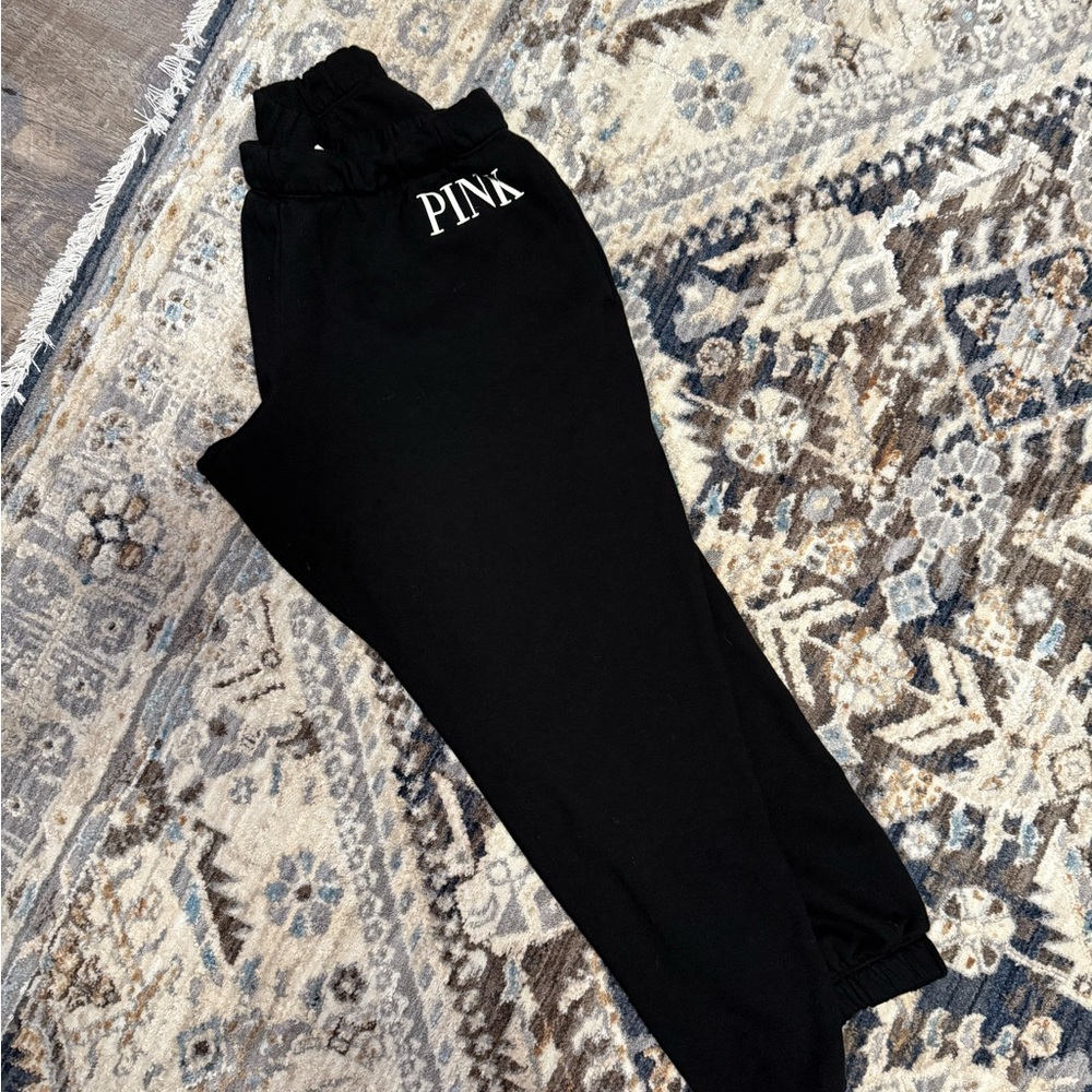 PINK Victoria's Secret Black Jogger Pants